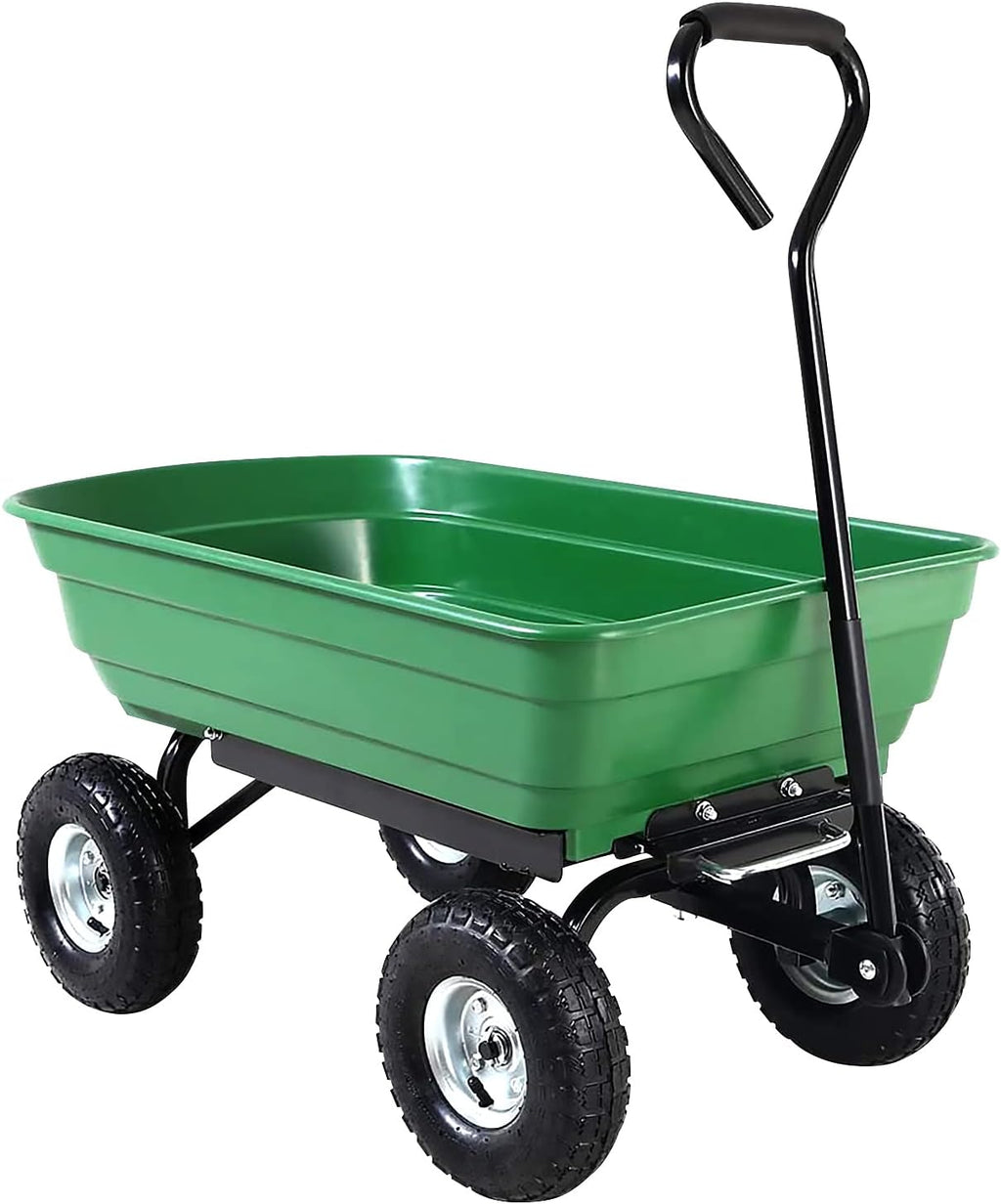 Nasscarts, Garden Wheelbarrow - Multi-wheel Tipping Wheelbarrow Green