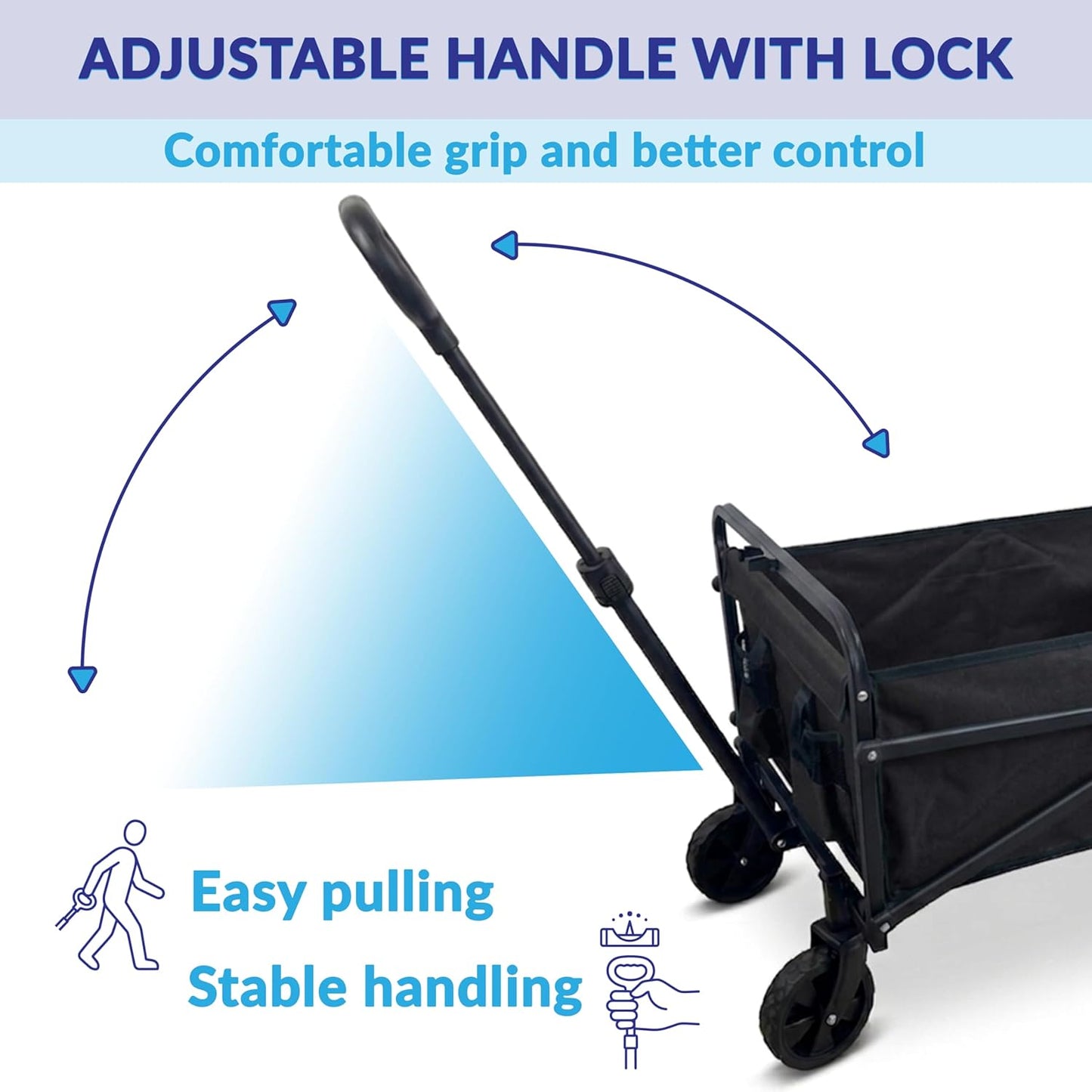 NassCarts - Classic Cart Black - 68kg Capacity - Next Day Delivery