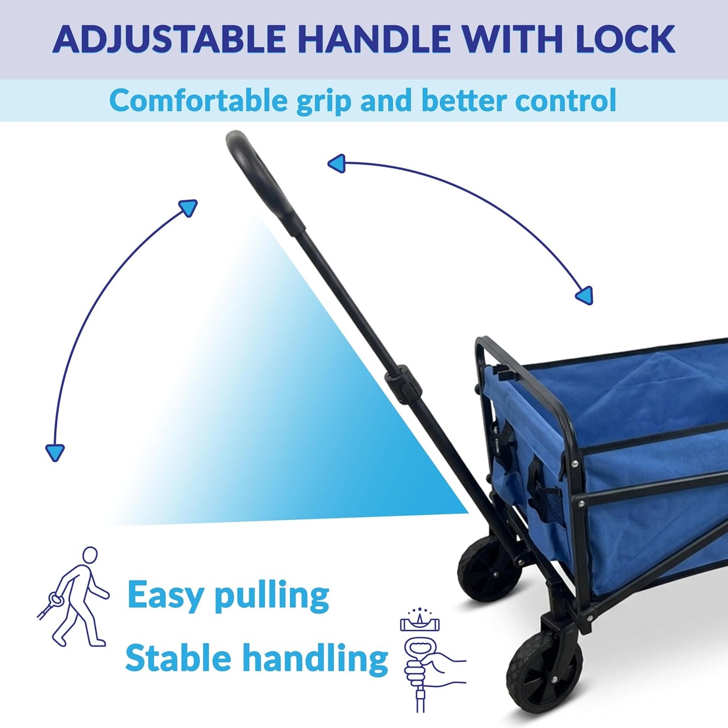 NassCarts - Classic Cart Blue - 68kg Capacity - Next Day Delivery