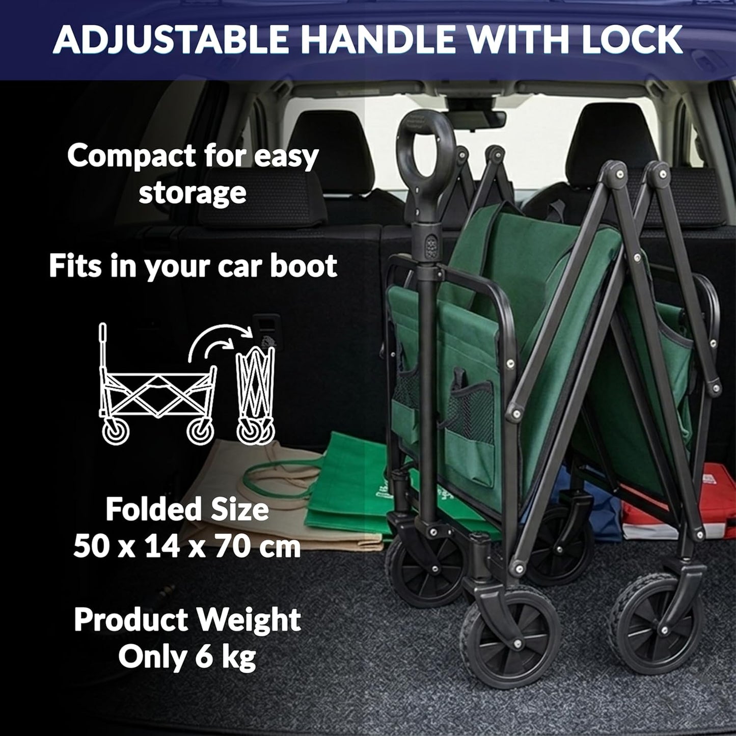 NassCarts - Classic Cart Green - 68kg Capacity - Next Day Delivery