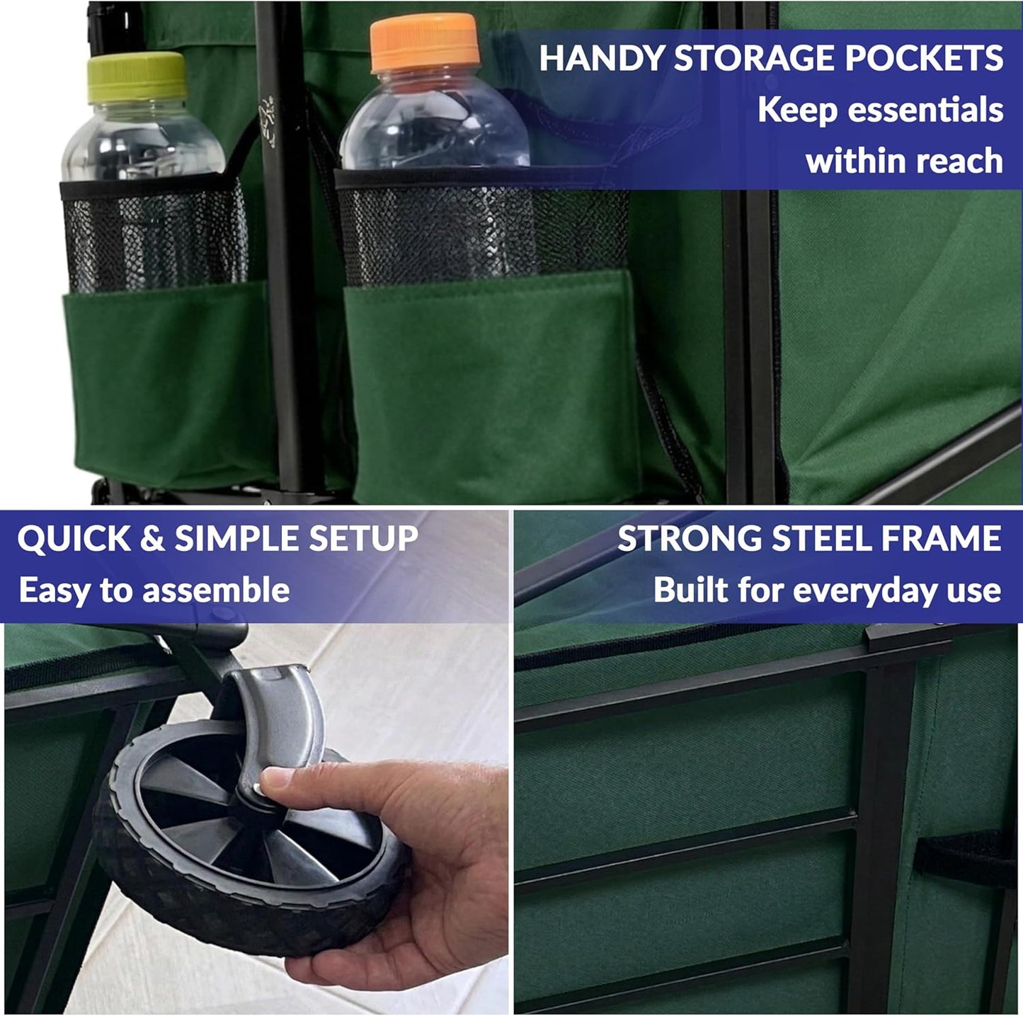 NassCarts - Classic Cart Green - 68kg Capacity - Next Day Delivery