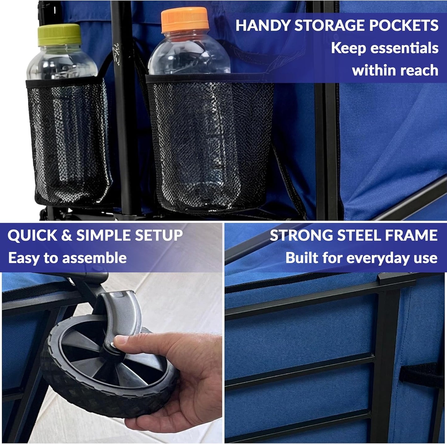 NassCarts - Classic Cart Blue - 68kg Capacity - Next Day Delivery