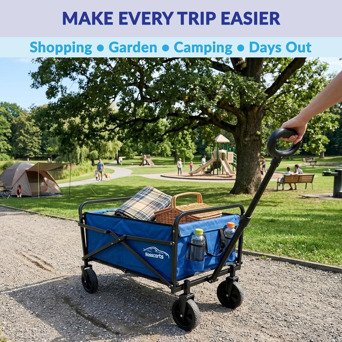 NassCarts - Classic Cart Blue - 68kg Capacity - Next Day Delivery
