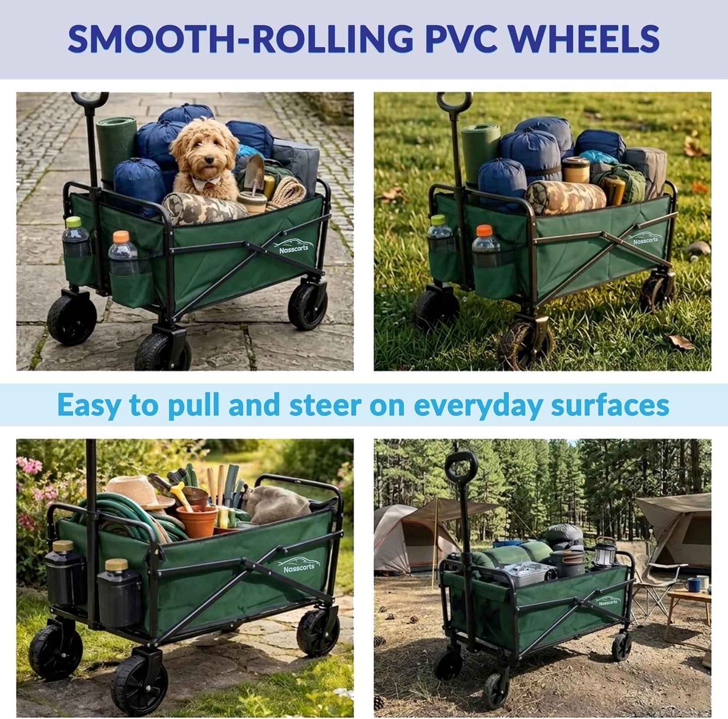 NassCarts - Classic Cart Green - 68kg Capacity - Next Day Delivery