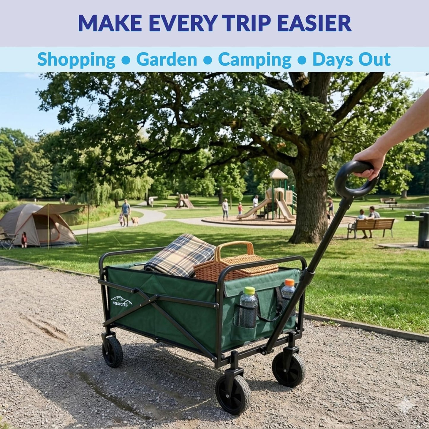 NassCarts - Classic Cart Green - 68kg Capacity - Next Day Delivery