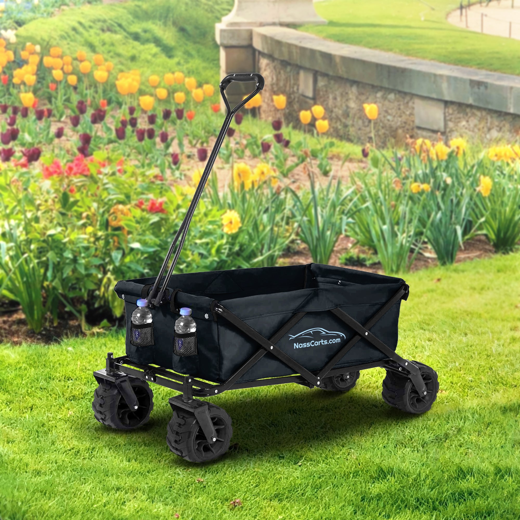 NassCarts - Utility Cart Black - 80kg Capacity - Next Day Delivery