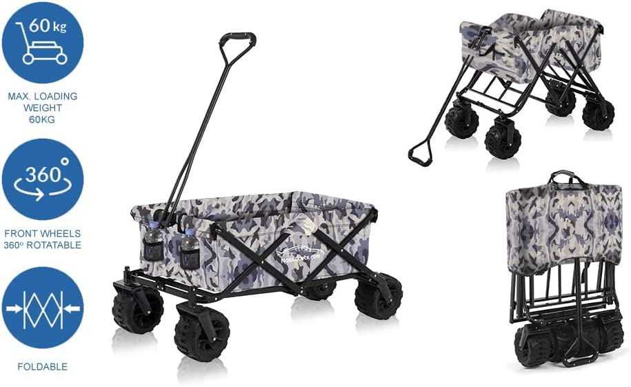 NassCarts - Utility Cart Desert Camo - 80kg Capacity - Next Day Delivery