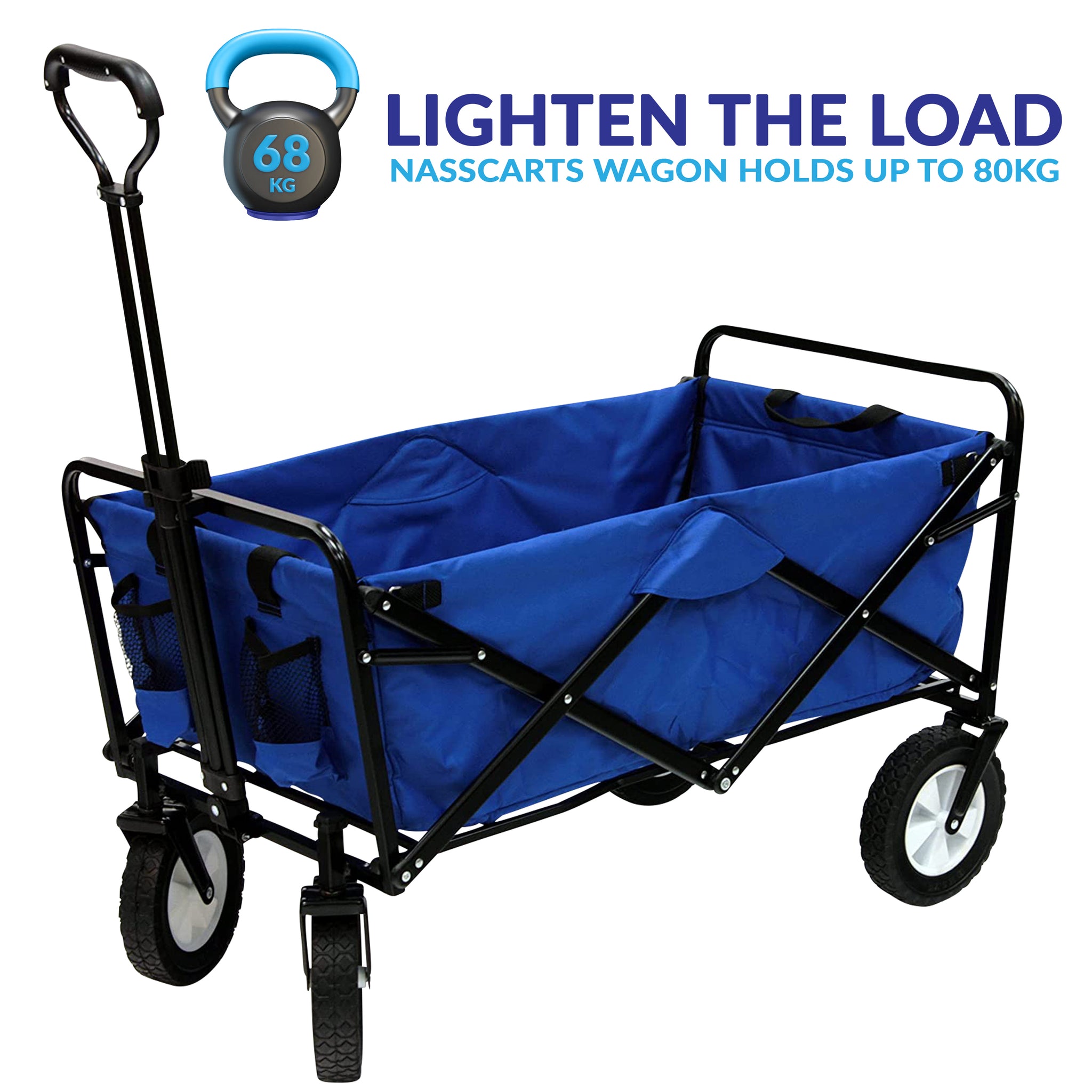 NassCarts - Classic Cart Blue - 68kg Capacity - Next Day Delivery