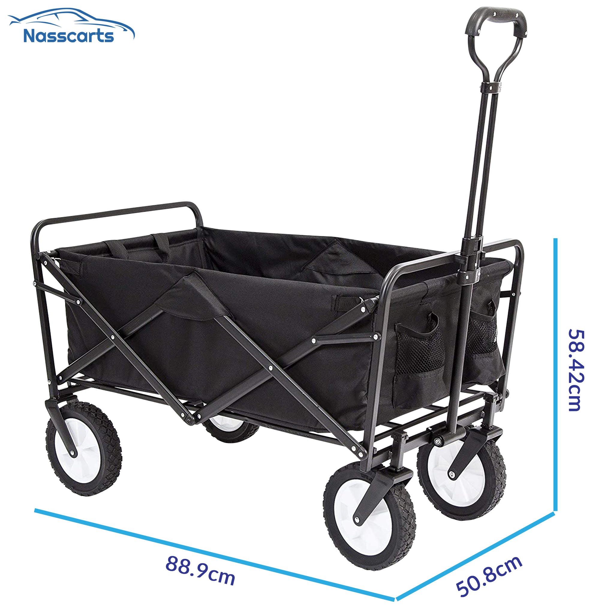 NassCarts - Classic Cart Black - 68kg Capacity - Next Day Delivery